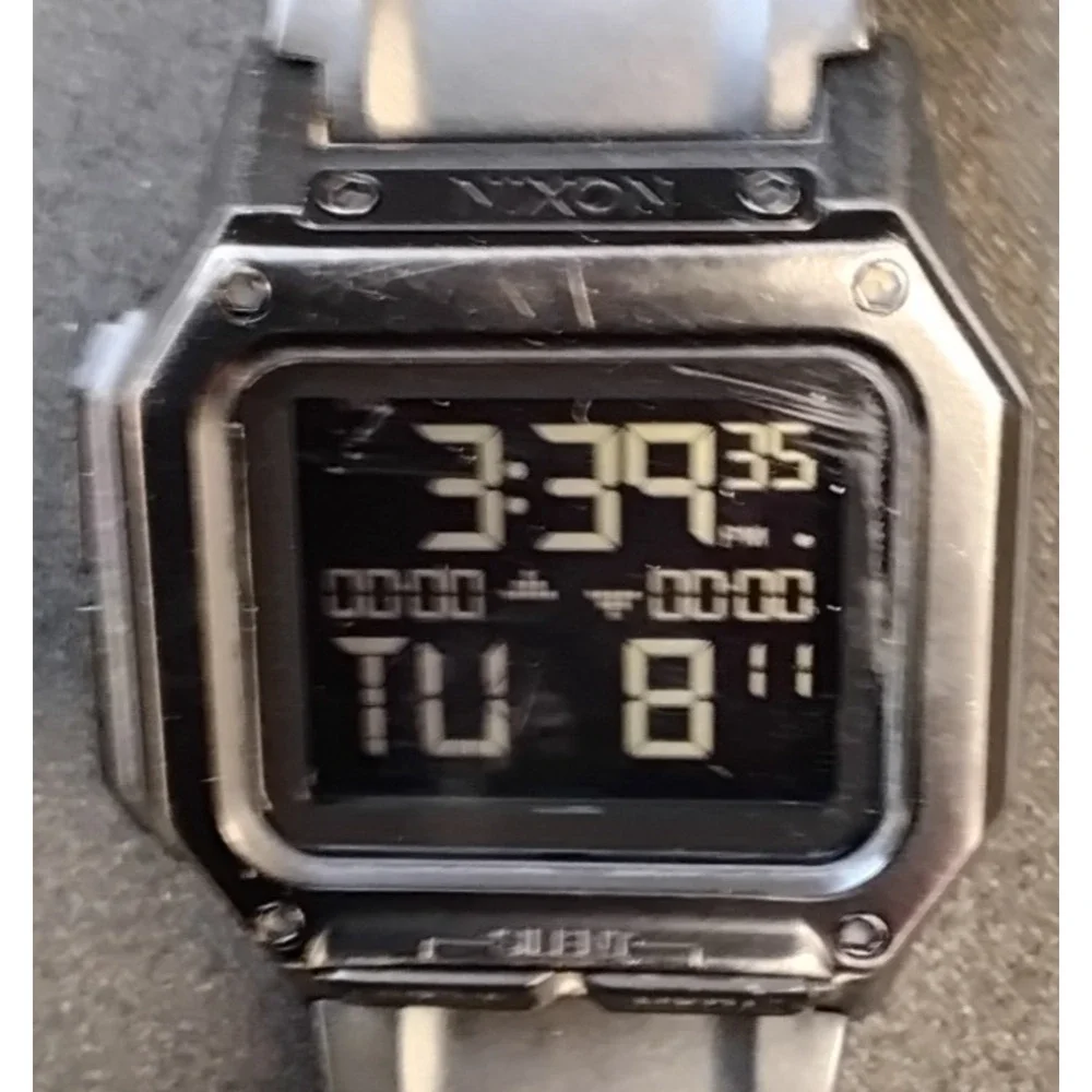 Nixon Regulus Men's Watch Black Square Digital Surf Sport Utility #Z5876